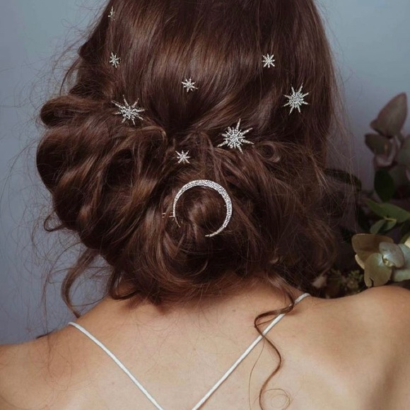 Anthropologie’s BHLDN Star Hair Pins Astria Hair Pin Set✨ - Picture 3 of 11